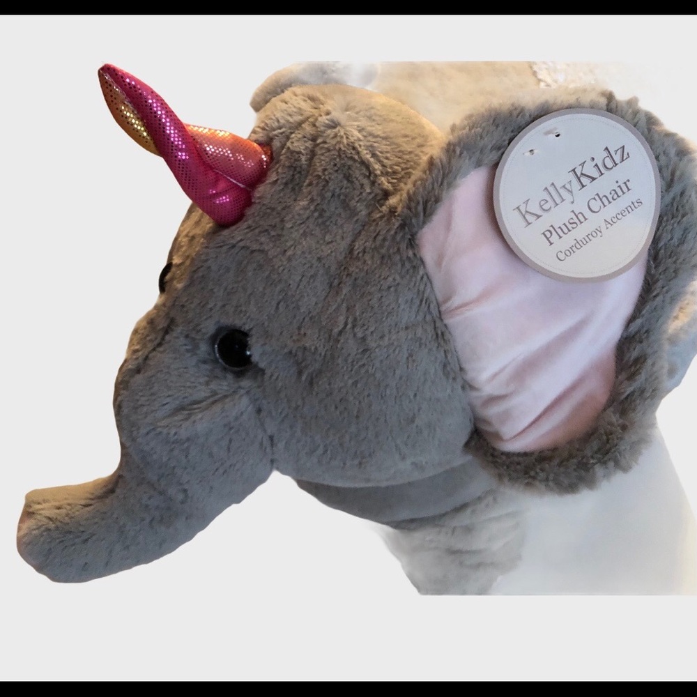 KELLY KIDZ•UNICORN ELEPHANT PLUSH TODDLER CHAIR